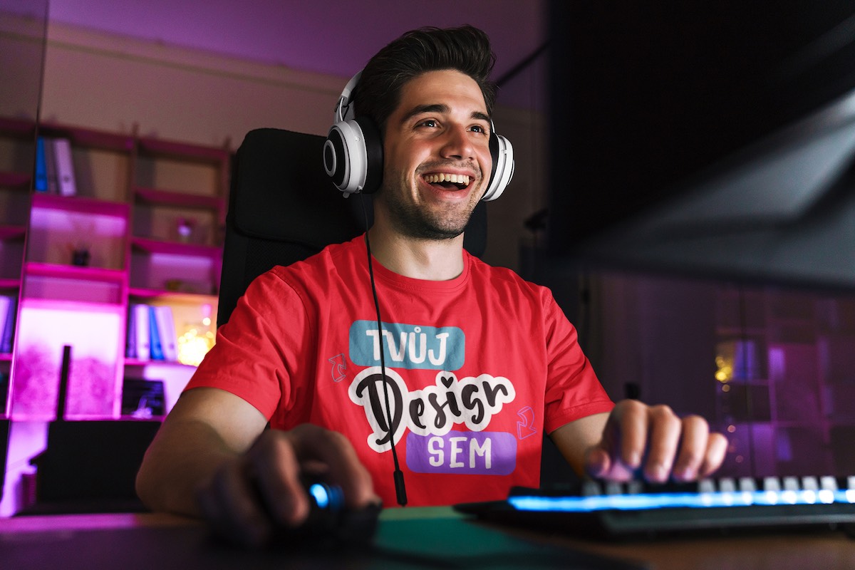 Gamerské tričko s vlastní fotkou nebo nápisem